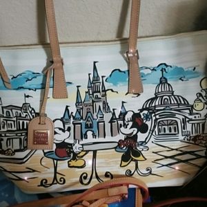 RARE Dooney and Bourke Mickey & Minnie Mouse Large